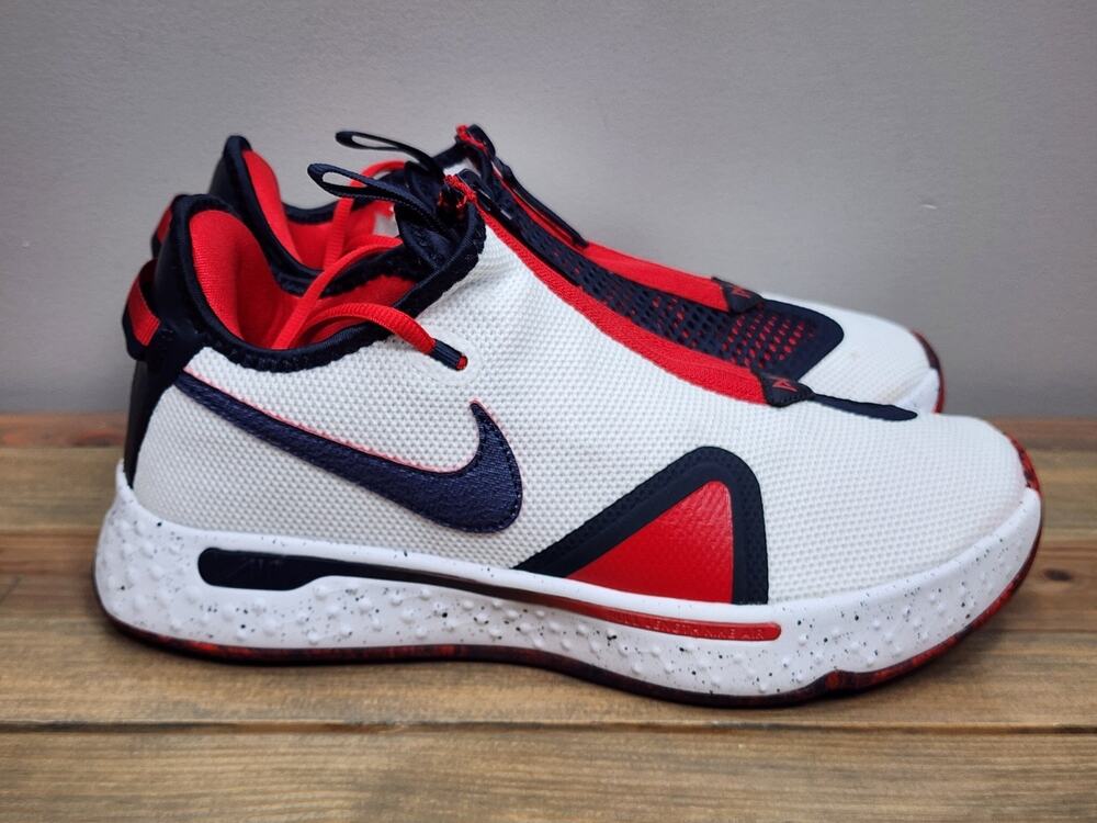 Nike PG 4 USA Size 8 Men Deadstock CD5079-101 Paul George Basketball Shoes